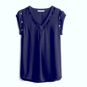 DANIEL RAINN Kabari Cutout Detail Blouse